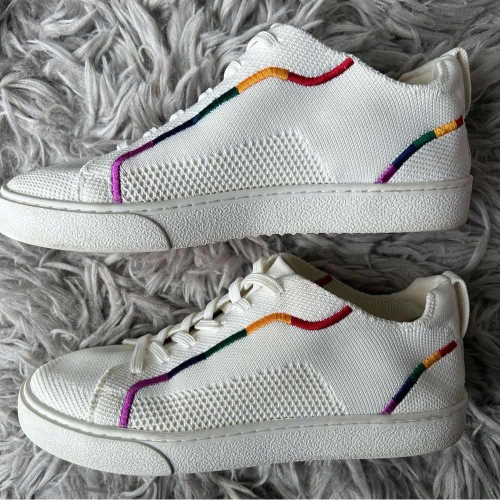 Vivaia Kama rainbow white lace up sneakers women’s shoe size 8 - Picture 7 of 11
